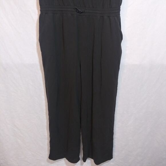 Garnet Hill Wide-Leg Knit Jumpsuit Charcoal Gray Casual Stretchy Size XL - Picture 4 of 10
